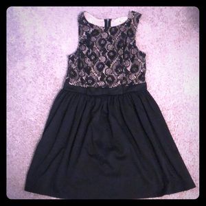 Black and Cream Cocktail Dress